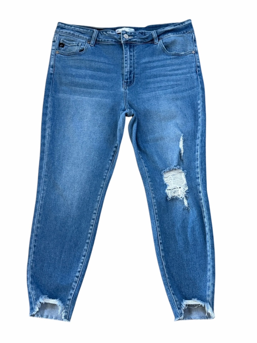 KanCan Plus Vintage High Rise Destructed Hem Skinny Jeans Size 18 Plus